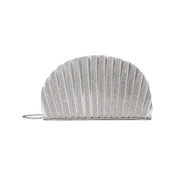 Nina Astor Silver Sparling Clutch Evening Bag - Picture 5 of 8